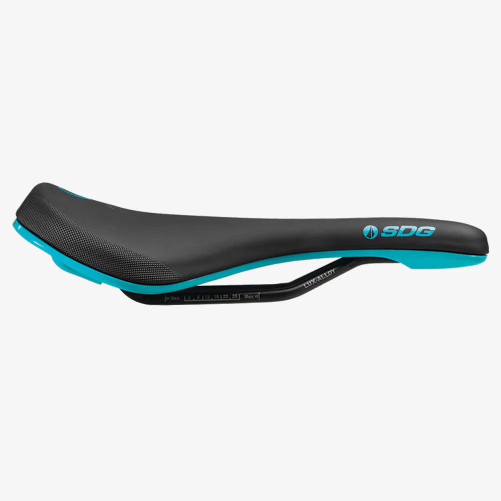 Selle SDG BEL-AIR V3 MAX Rails Lux-Alloy Noir/Turquoise