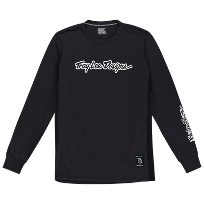 Maillot TROY LEE DESIGNS SKYLINE RIDE TEE SIGNATURE Manches Longues Noir