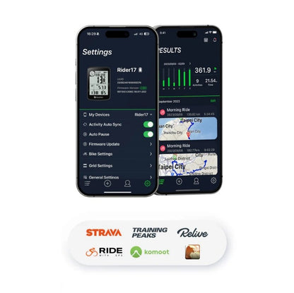 Compteur GPS BRYTON RIDER 17E — application Bryton Active
