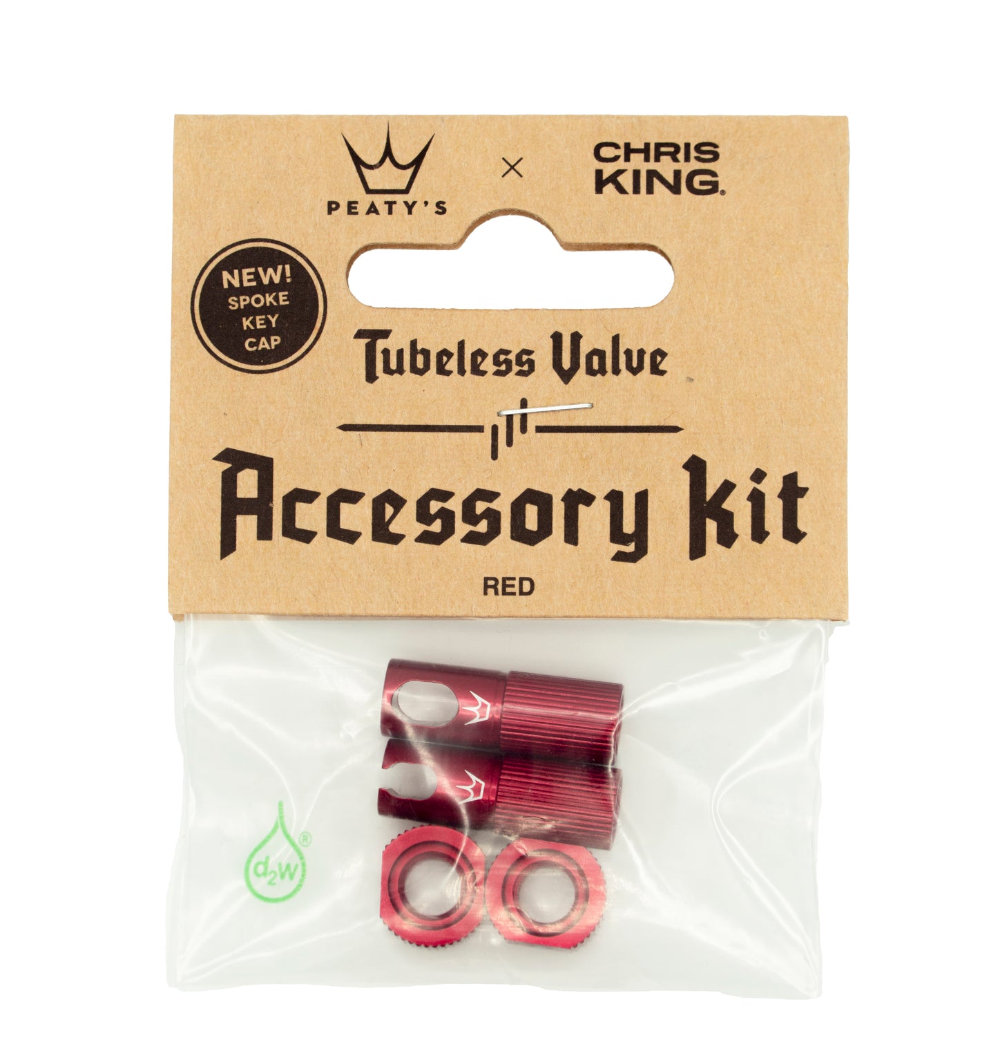 Kit Bouchons et Ecrous de Valves PEATY'S Rouge