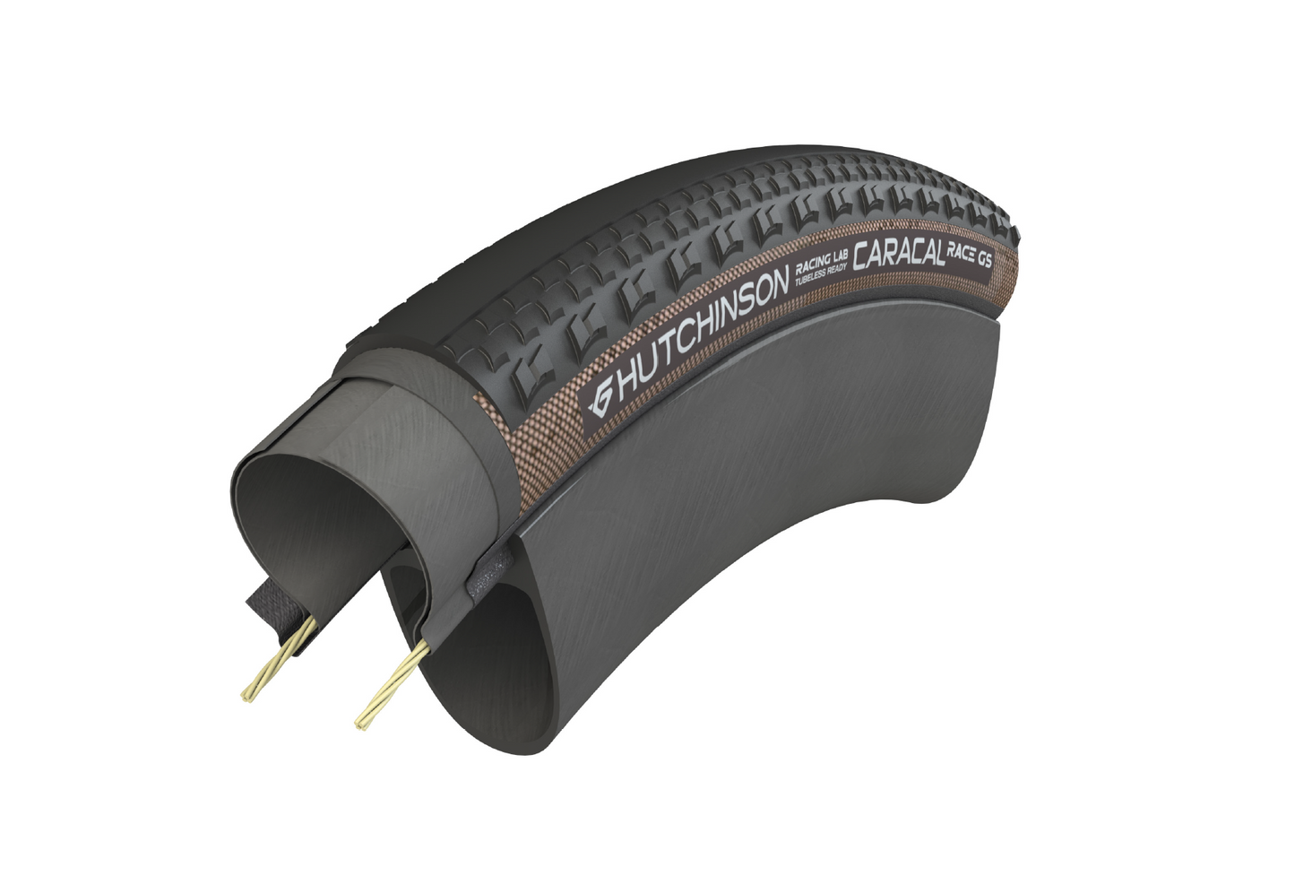 Pneu HUTCHINSON CARACAL RACE GS 700c Tubeless Ready Beige