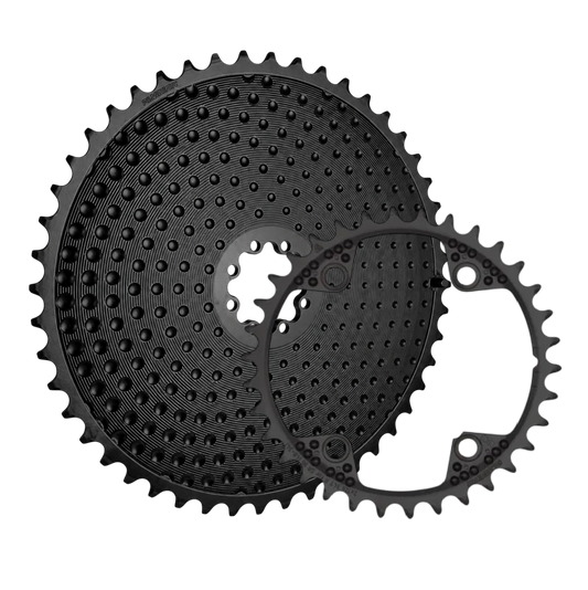 Paire de Plateaux 12V ALUGEAR AERO 8 Trous pour Sram Noir