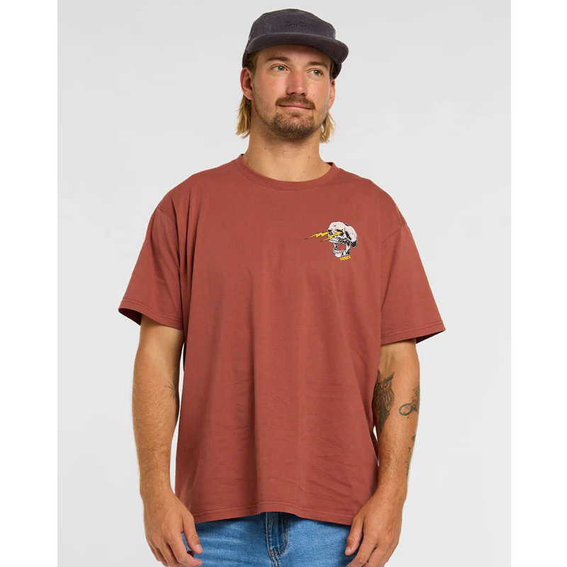 T-Shirt DHARCO COTTON RUST Manches Courtes Marron