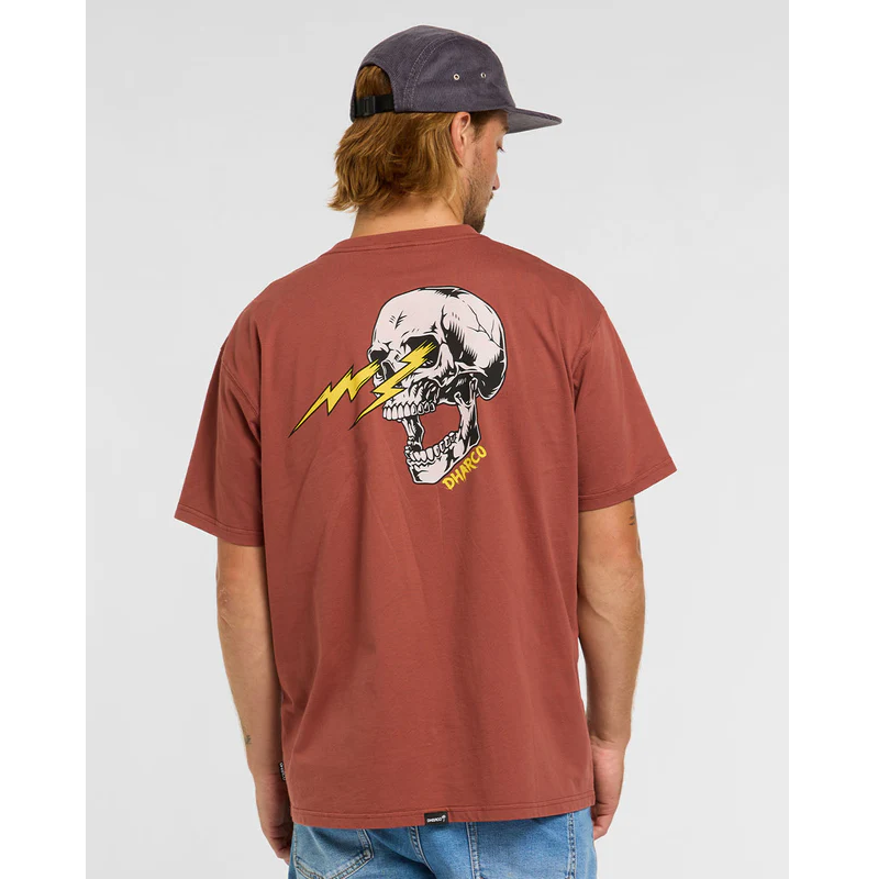 T-Shirt DHARCO COTTON RUST Manches Courtes Marron