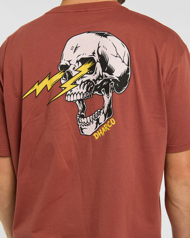 T-Shirt DHARCO COTTON RUST Manches Courtes Marron