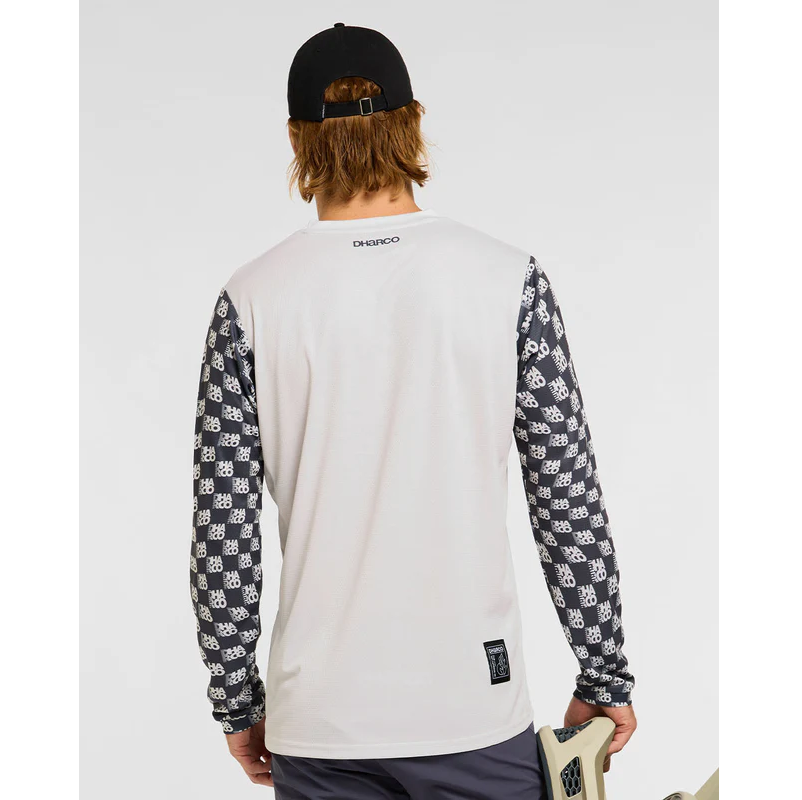 Maillot DHARCO GRAVITY OFFSET Manches Longues Blanc/Noir