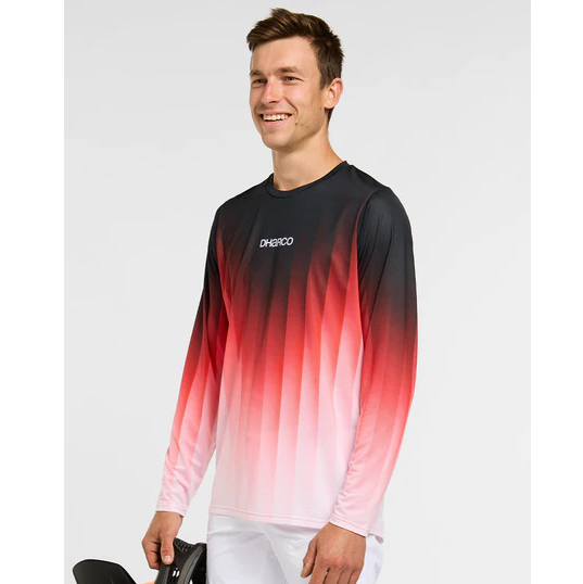 Maillot DHARCO RACE PRISM Manches Longues Rouge