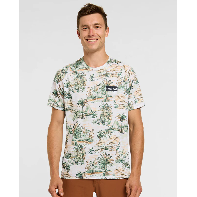 Maillot DHARCO LOST Manches Courtes Beige/Vert