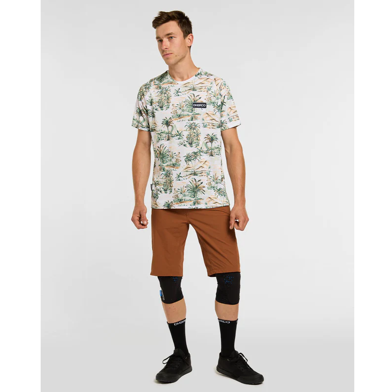 Maillot DHARCO LOST Manches Courtes Beige/Vert
