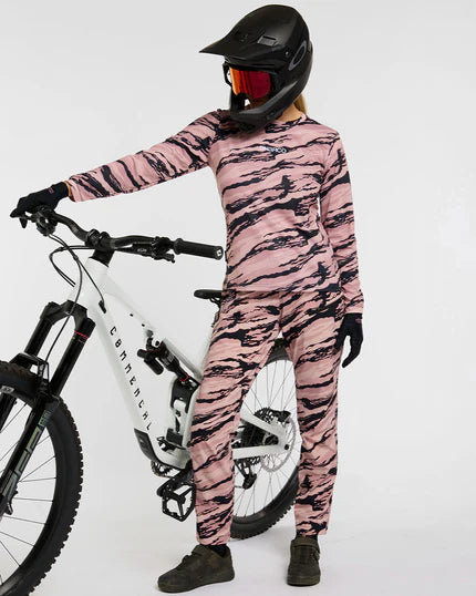 Maillot DHARCO GRAVITY AMBUSH Manches Longues Femme Rose/Noir