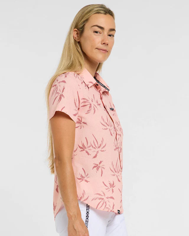 Chemise Technique DHARCO TECH PARTY PINK PALM Femme Rose