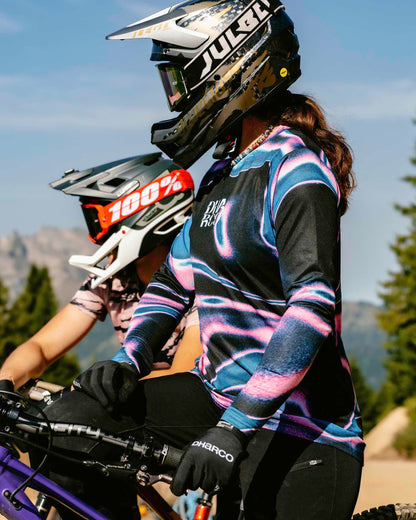 Maillot DHARCO RACE AURORA Manches Longues Femme Noir/Rose