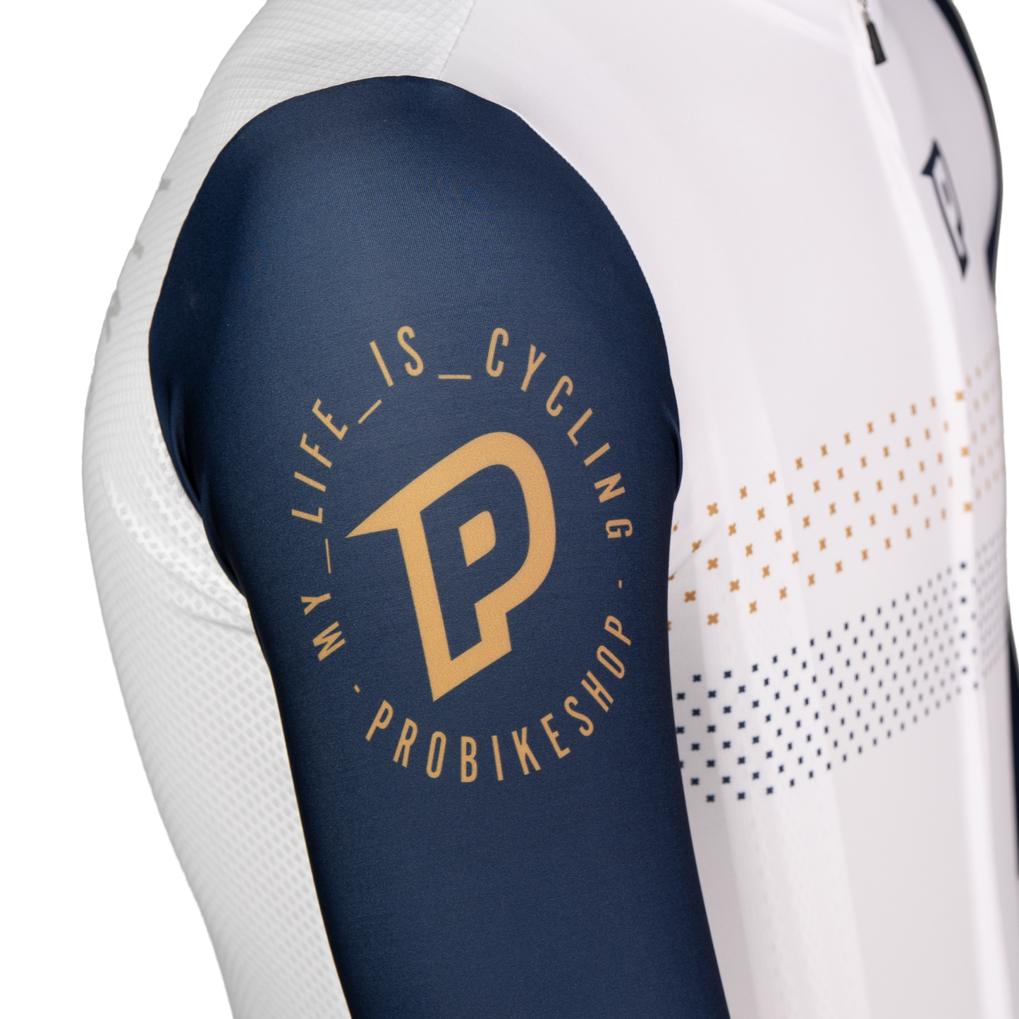 Maillot PROBIKESHOP Manches Courtes Marine/Blanc
