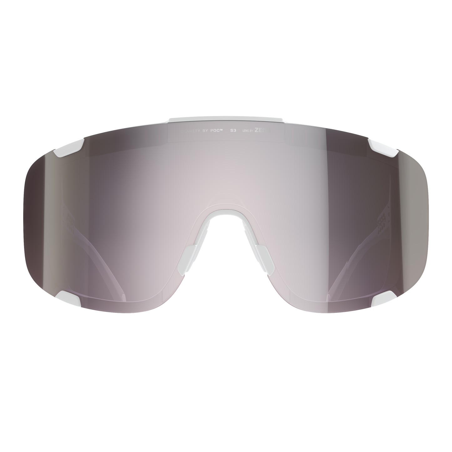 Lunettes POC DEVOUR + Blanc Verre Clarity Road Sunny Silver