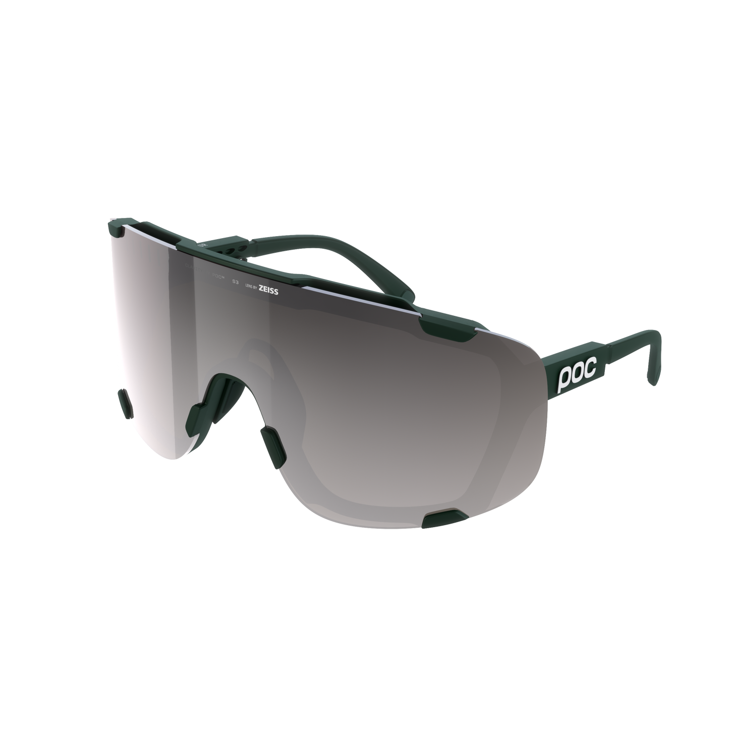 Lunettes POC DEVOUR + Kaki Verre Clarity Road Sunny Silver