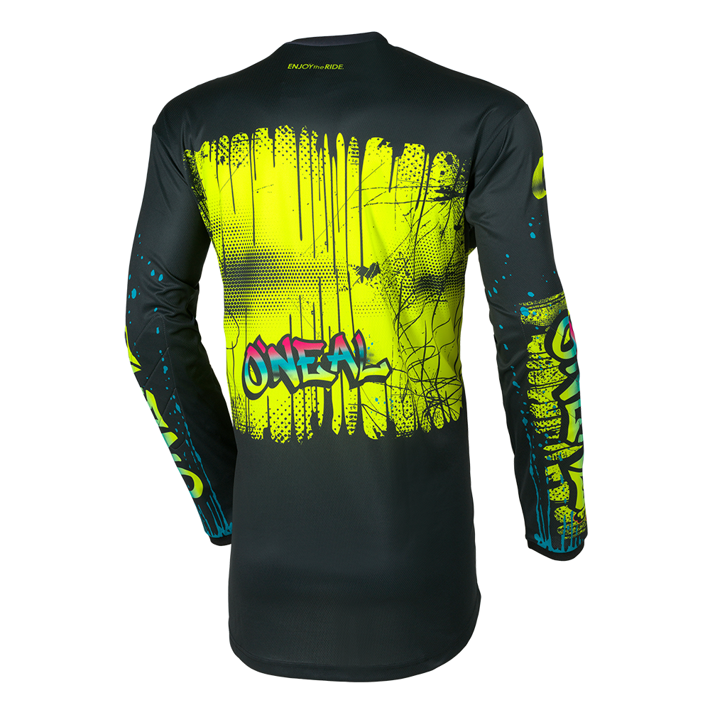 Maillot O'NEAL ELEMENT RANCID Junior Manches Longues Noir/Jaune