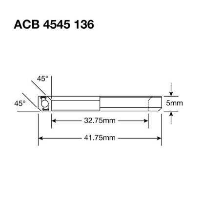 Roulement de Direction ENDURO BEARINGS 136 SS - 440c Stainless - 32,75x41,75x6mm (45x45°) ACB