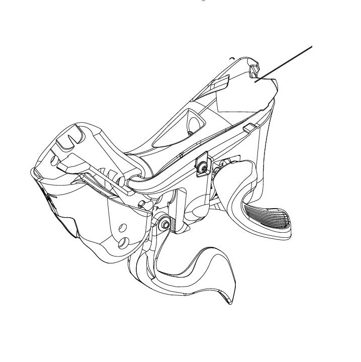 Corps de Manette Gauche CAMPAGNOLO EKAR 13V Frein à Disque