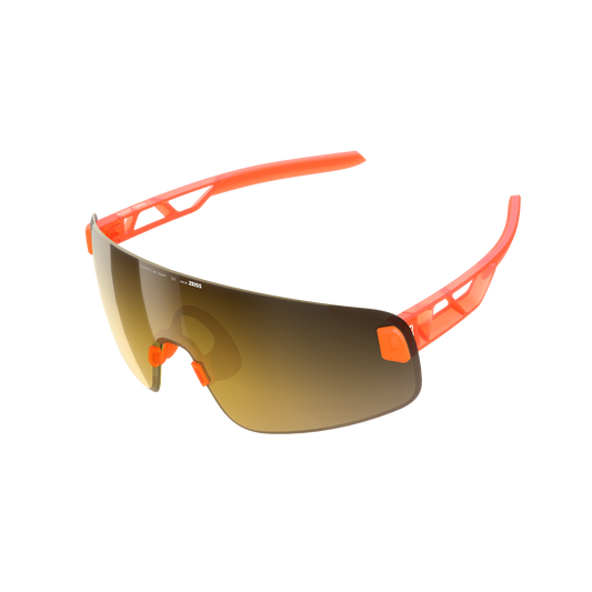 Lunettes POC ELICIT TORIC Orange Fluo Translucide Verre Clarity Road Partly Sunny Gold