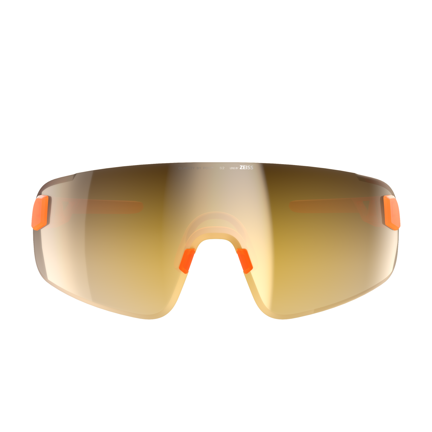 Lunettes POC ELICIT TORIC Orange Fluo Translucide Verre Clarity Road Partly Sunny Gold