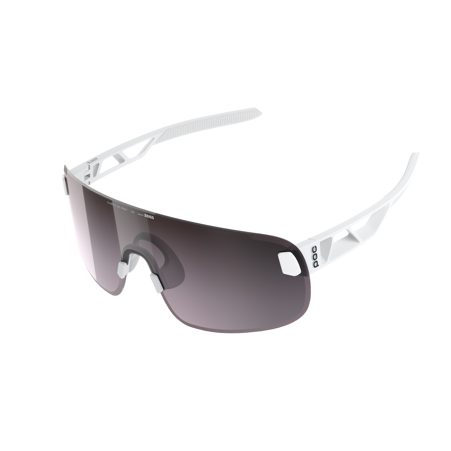 Lunettes POC ELICIT + Blanc Verre Clarity Road Sunny Silver