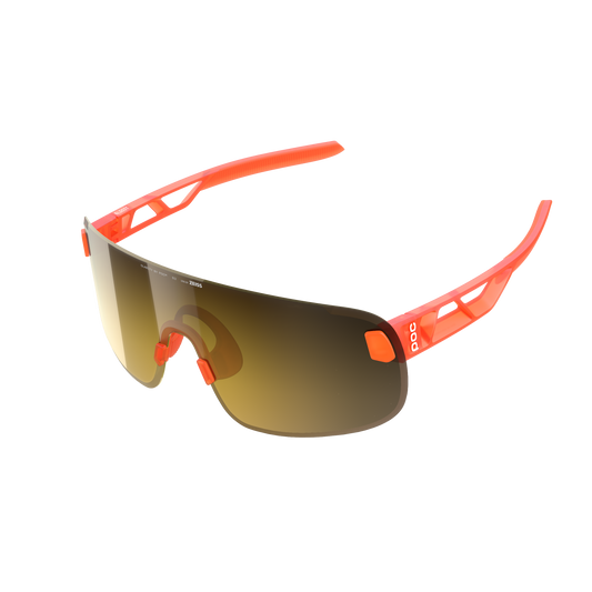 Lunettes POC ELICIT + Orange Translucide Verre Clarity Road/ Partly Sunny Gold