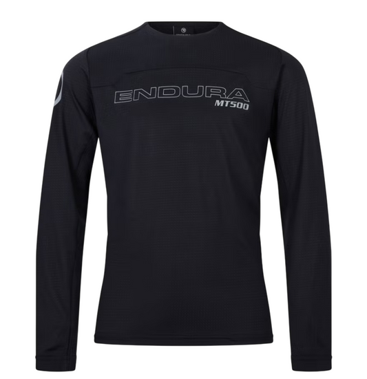 Maillot ENDURA MT500 BURNER Junior Manches Longues Noir