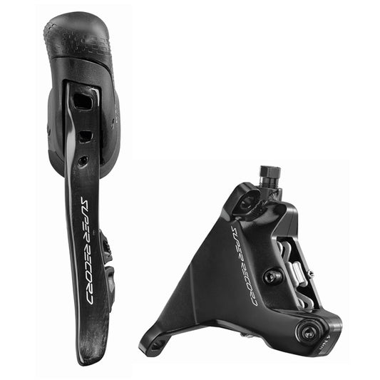 Levier Gauche et Étrier Avant 160mm CAMPAGNOLO SUPER RECORD WRL Flat Mount Sans Disque