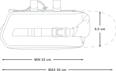 Sacoche de Guidon APIDURA RACING AEROBAR PACK 2.5 L Noir