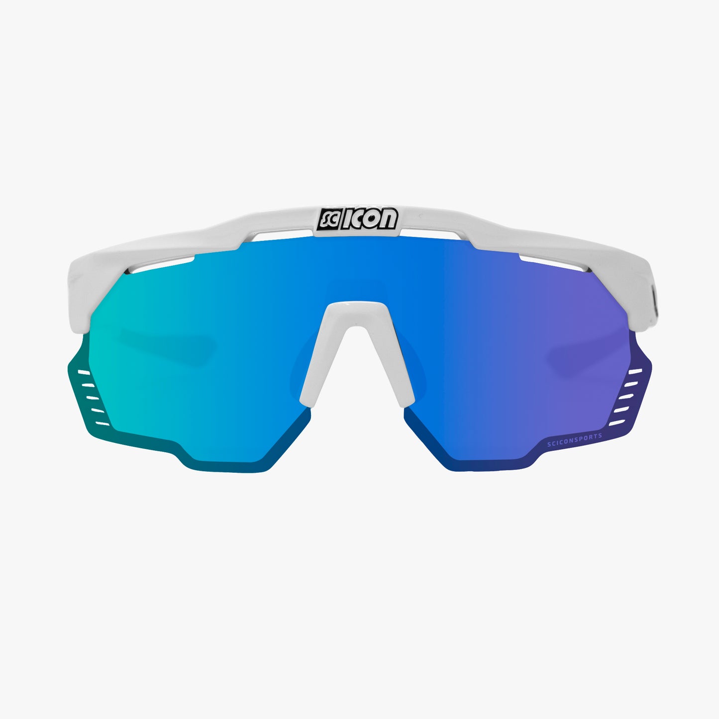 Lunettes SCICON AEROSHADE KUNKEN Blanc Multimirror Bleu