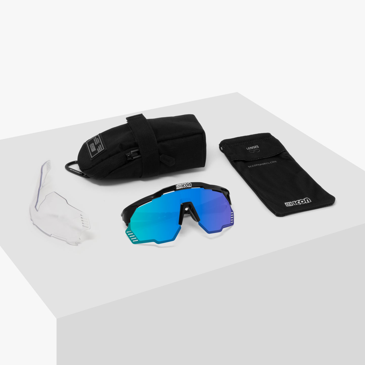 Lunettes SCICON AEROSHADE KUNKEN Blanc Multimirror Bleu