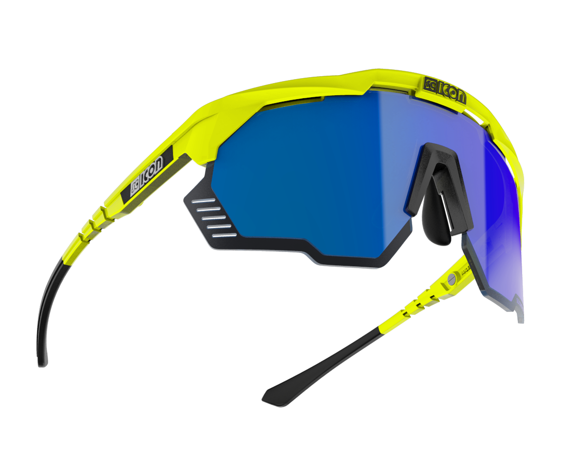 Lunettes SCICON AEROSHADE KUNKEN Jaune Fluo Multimirror Bleu