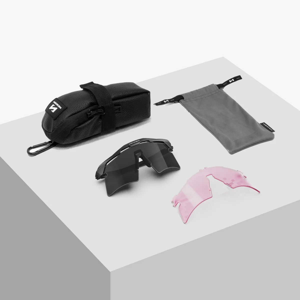 Lunettes SCICON AEROSHADE 2.0 TITANIUM Noir Matt Verre Multimirror Silver + Pink