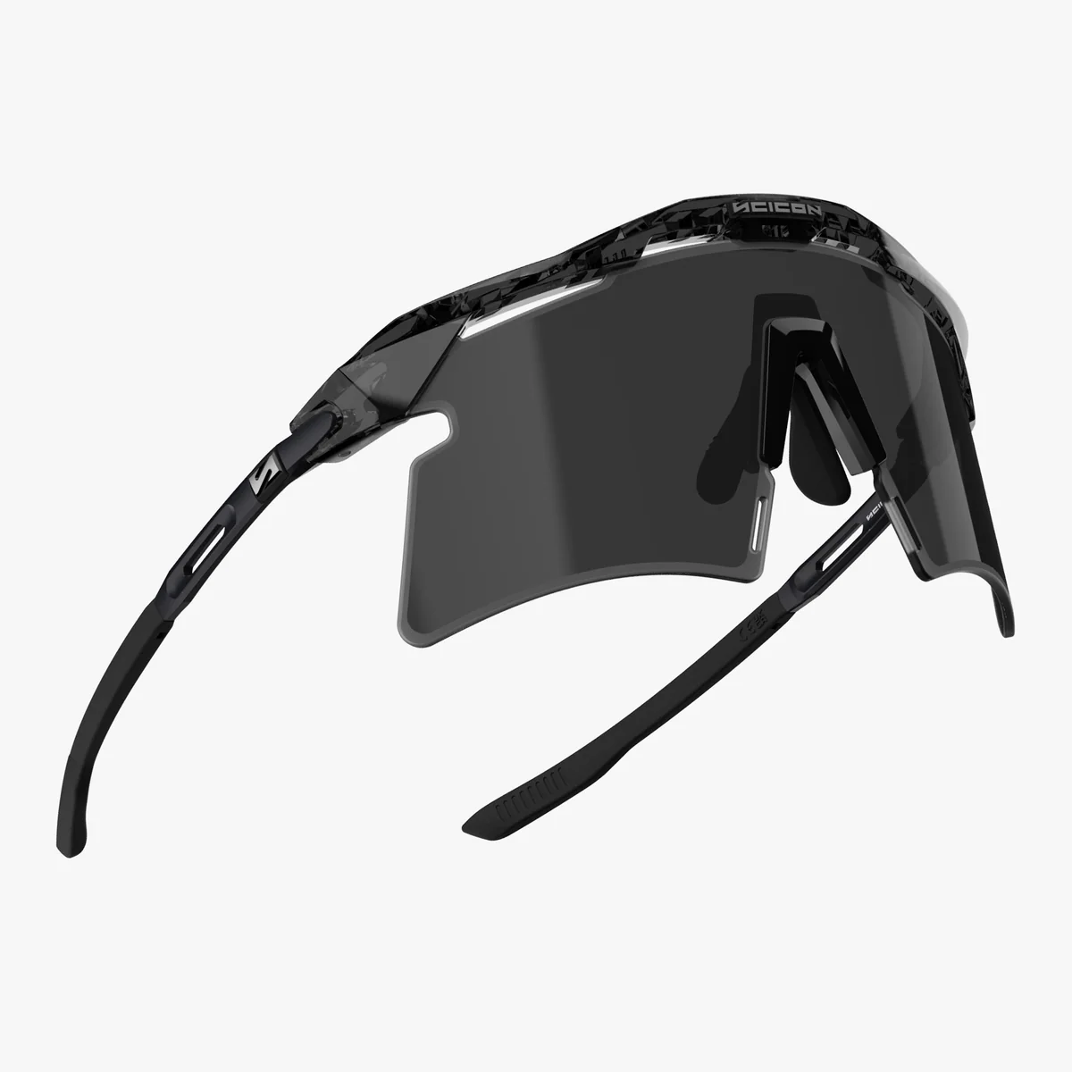 Lunettes SCICON AEROSHADE 2.0 TITANIUM Noir Crystal Gloss Verre Smoke Black + Pink