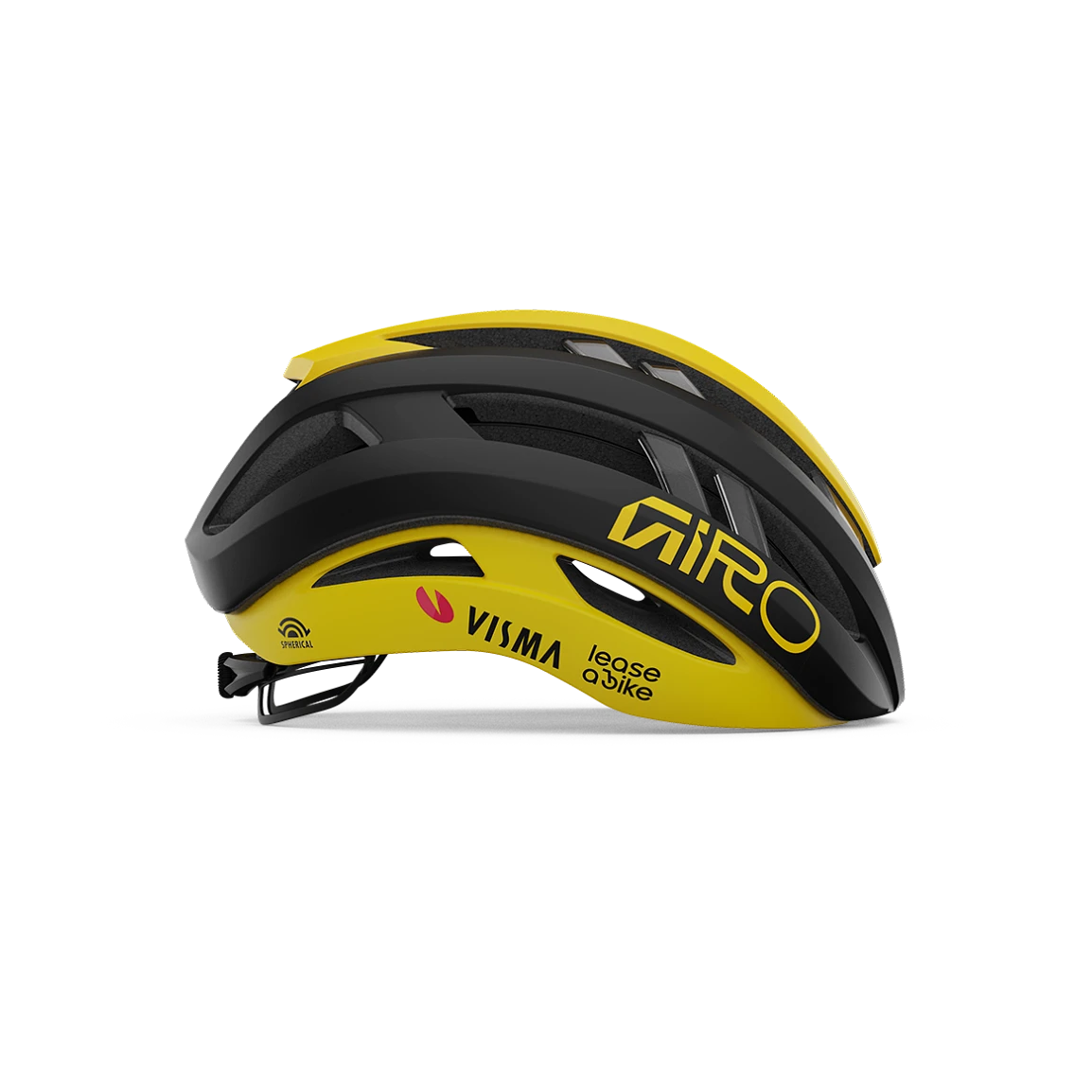 Casque Route GIRO ARIES MIPS SPHERICAL VISMA LEASE A BIKE Noir/Jaune