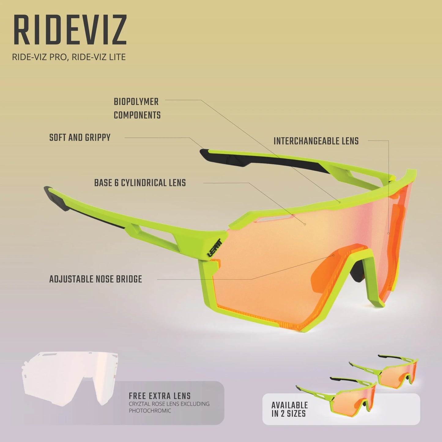 Lunettes LEATT RIDEVIZ PRO LARGE Transparent Verre Iriz Argent