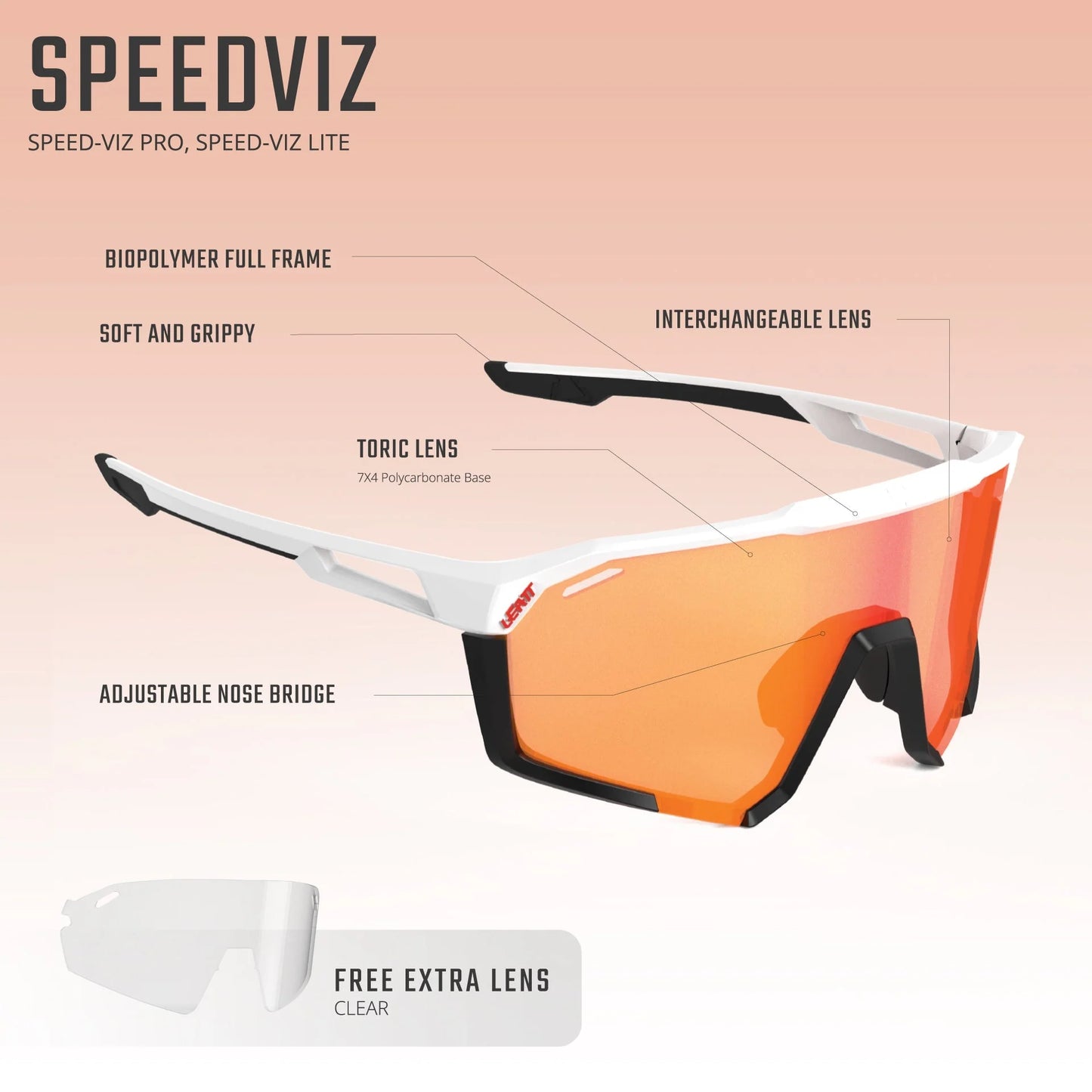 Lunettes LEATT SPEEDVIZ PRO Noir Verre Iriz Cryztal Violet