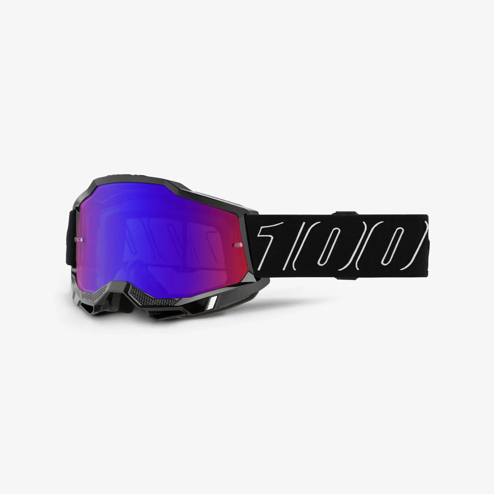 Masque 100% ACCURI 2 Noir Écran Mirror Bleu/Rouge