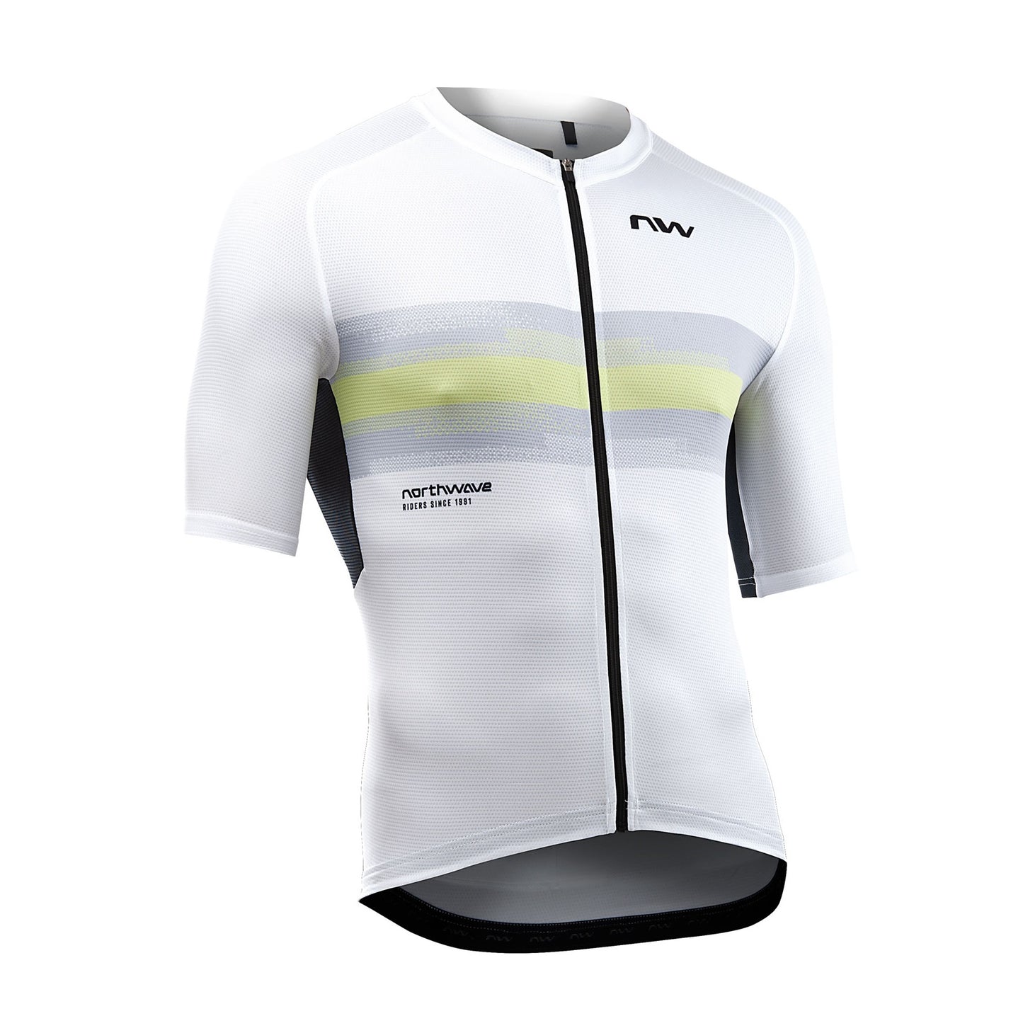 Maillot NORTHWAVE FORCE EVO Manches Courtes Blanc/Vert