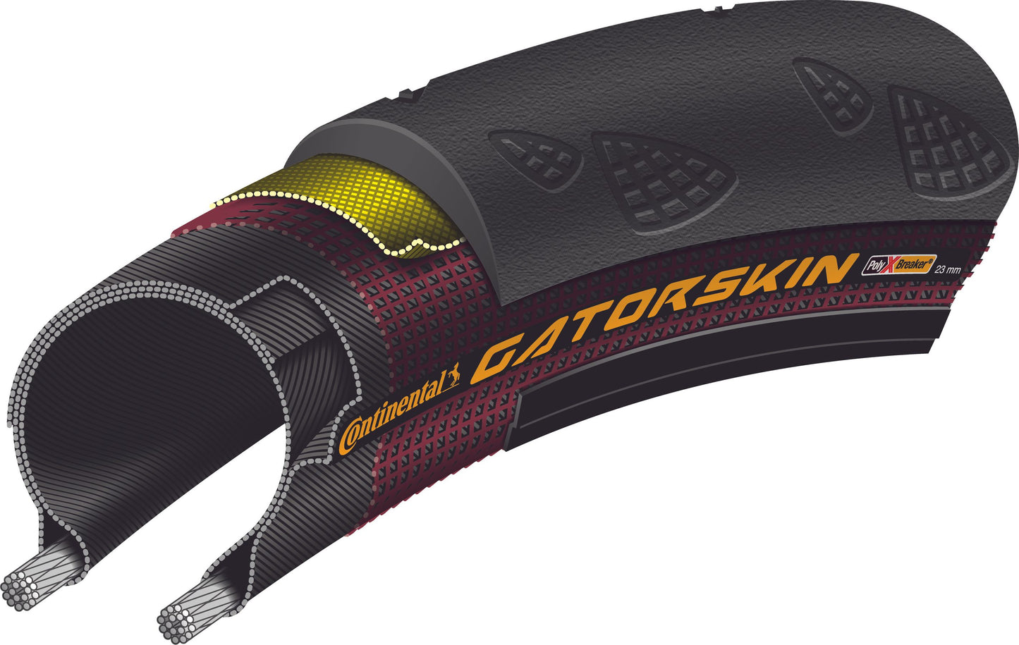 Pneu CONTINENTAL GATORSKIN 700x28c TubeType Noir