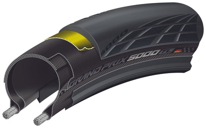 Pneu CONTINENTAL GRAND PRIX 5000 S TR 700c Tubeless Ready Noir
