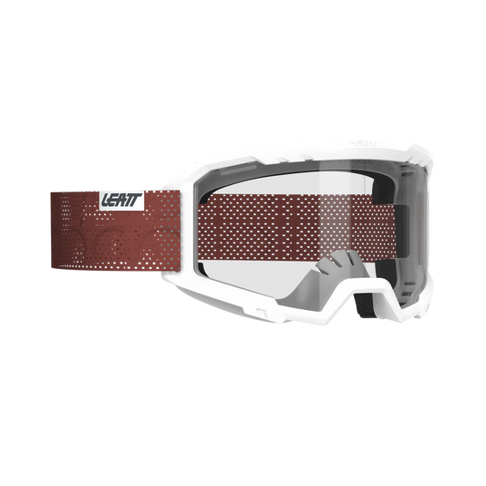 Masque LEATT VIZION 2.0 MTB Blanc Écran Transparent