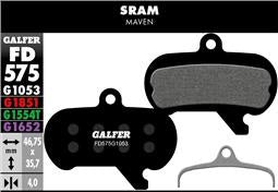 Plaquettes Semi-Métalliques GALFER STANDARD Sram Maven