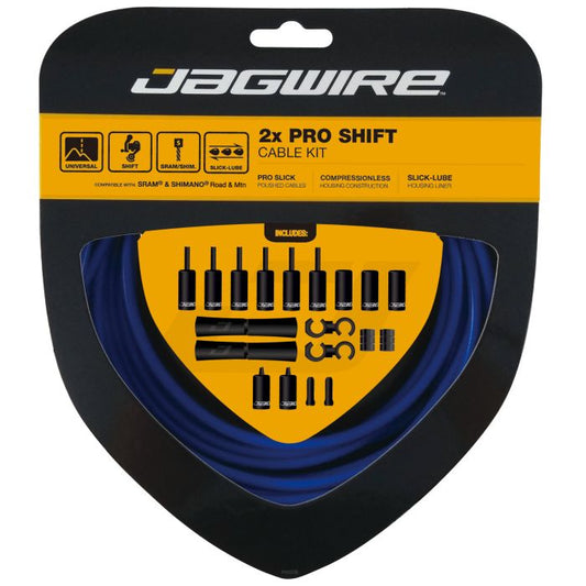 Kit de Câbles et Gaines de Dérailleur JAGWIRE ROAD AND MOUNTAIN PRO Bleu SID