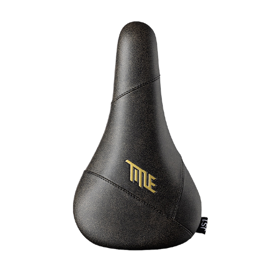 Selle Title JS1 noir et or, vue de dessus
