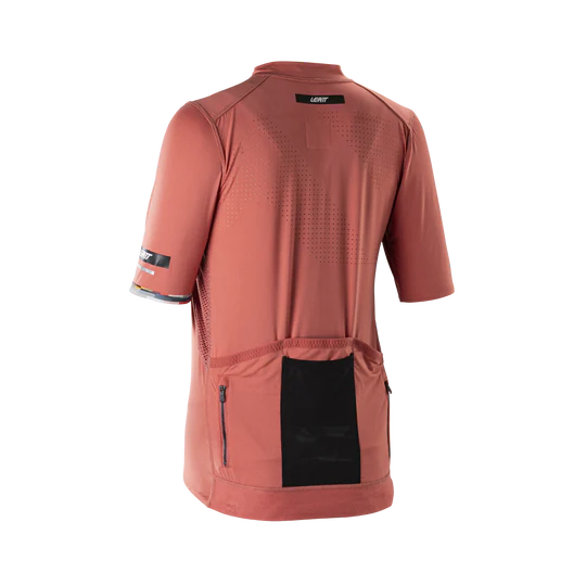 Maillot LEATT MTB ENDURANCE 5.0 CARGO Femme Manches Courtes Rouge