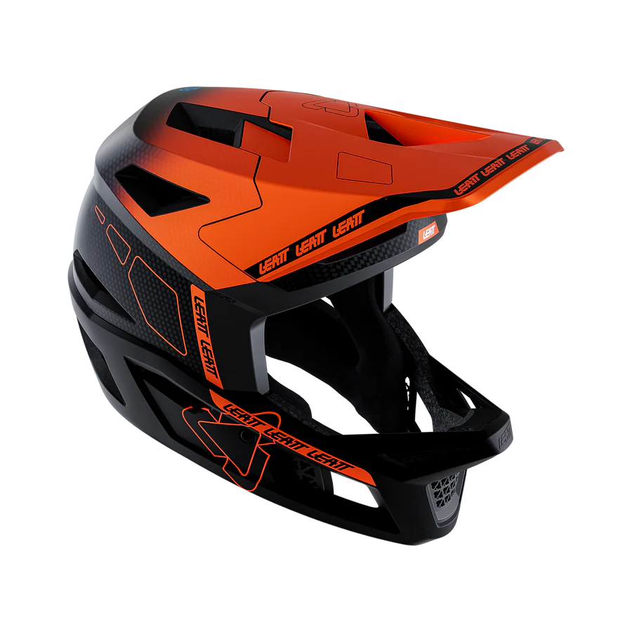 Casque VTT LEATT MTB GRAVITY 6.0 CARBON Glow Noir/Orange