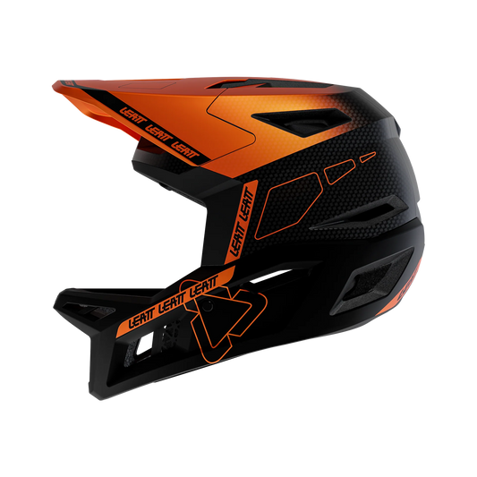 Casque VTT LEATT MTB GRAVITY 6.0 CARBON Glow Noir/Orange