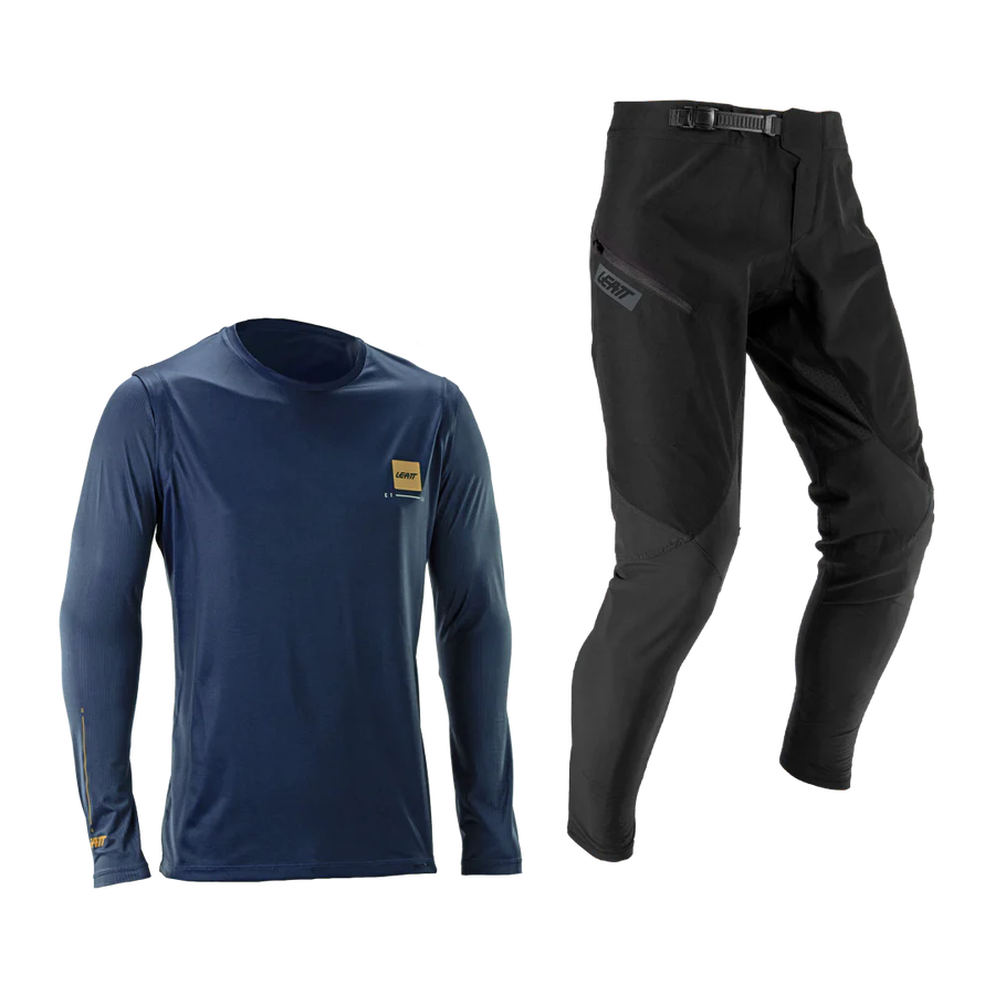 Kit Maillot + Pantalon LEATT MTB GRAVITY 1.0 Noir/Bleu