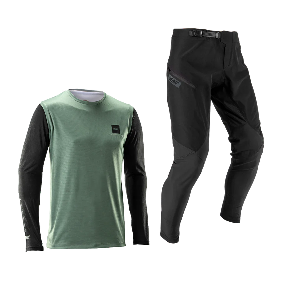 Kit Maillot + Pantalon LEATT MTB GRAVITY 1.0 Noir/Vert